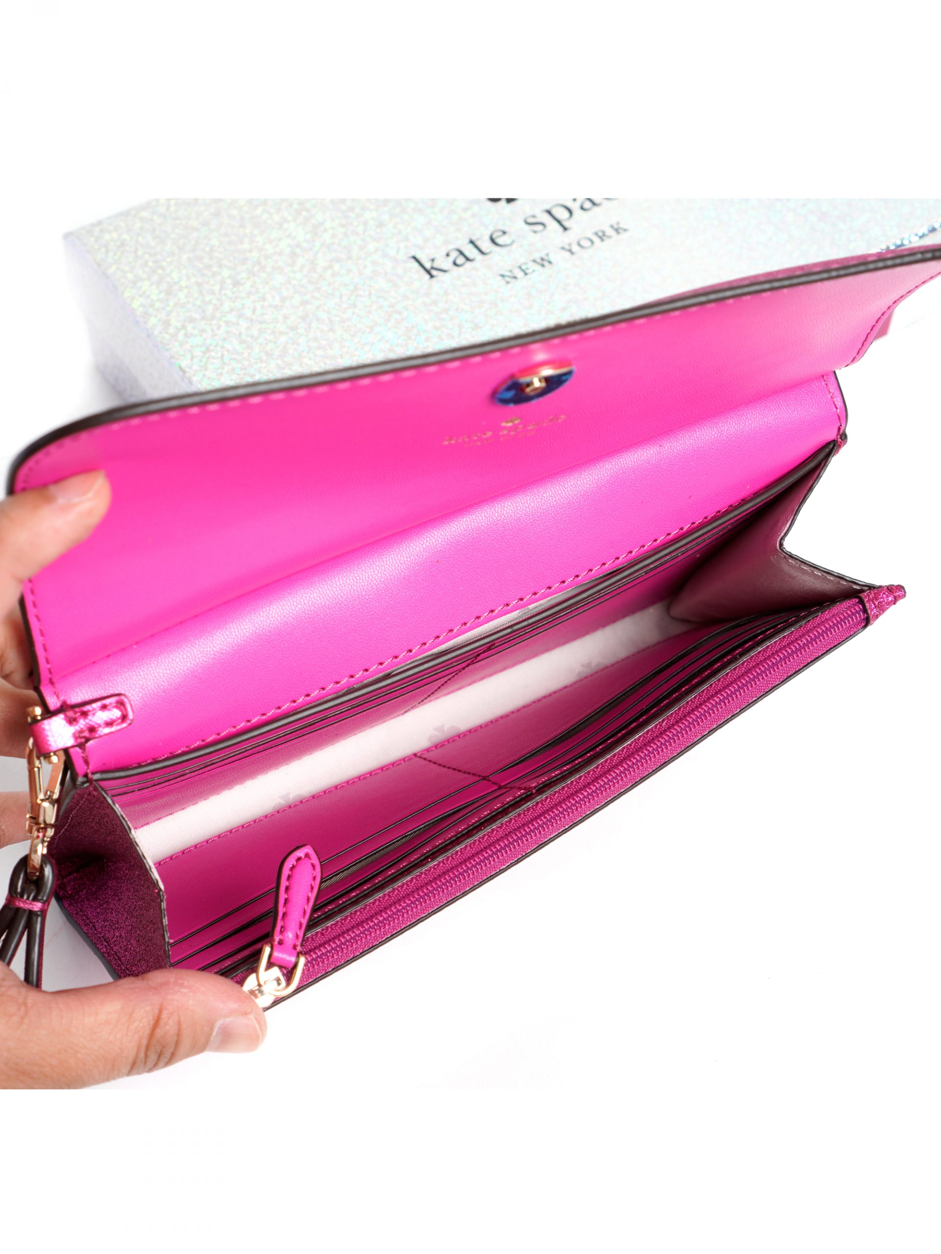 lola glitter boxed medium phone wristlet