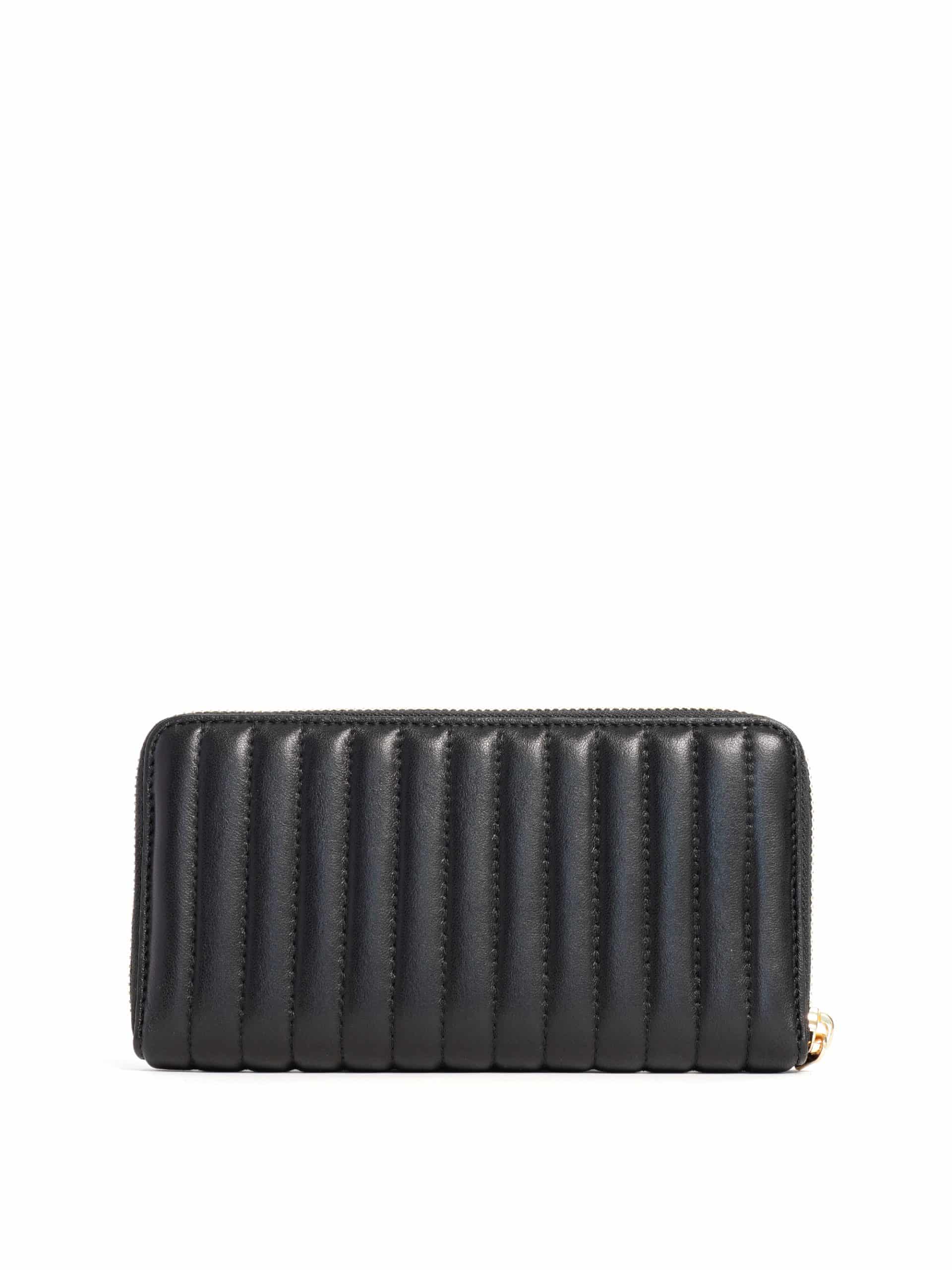 Coach Accordion Zip Wallet Linear Quilted Black - Averand