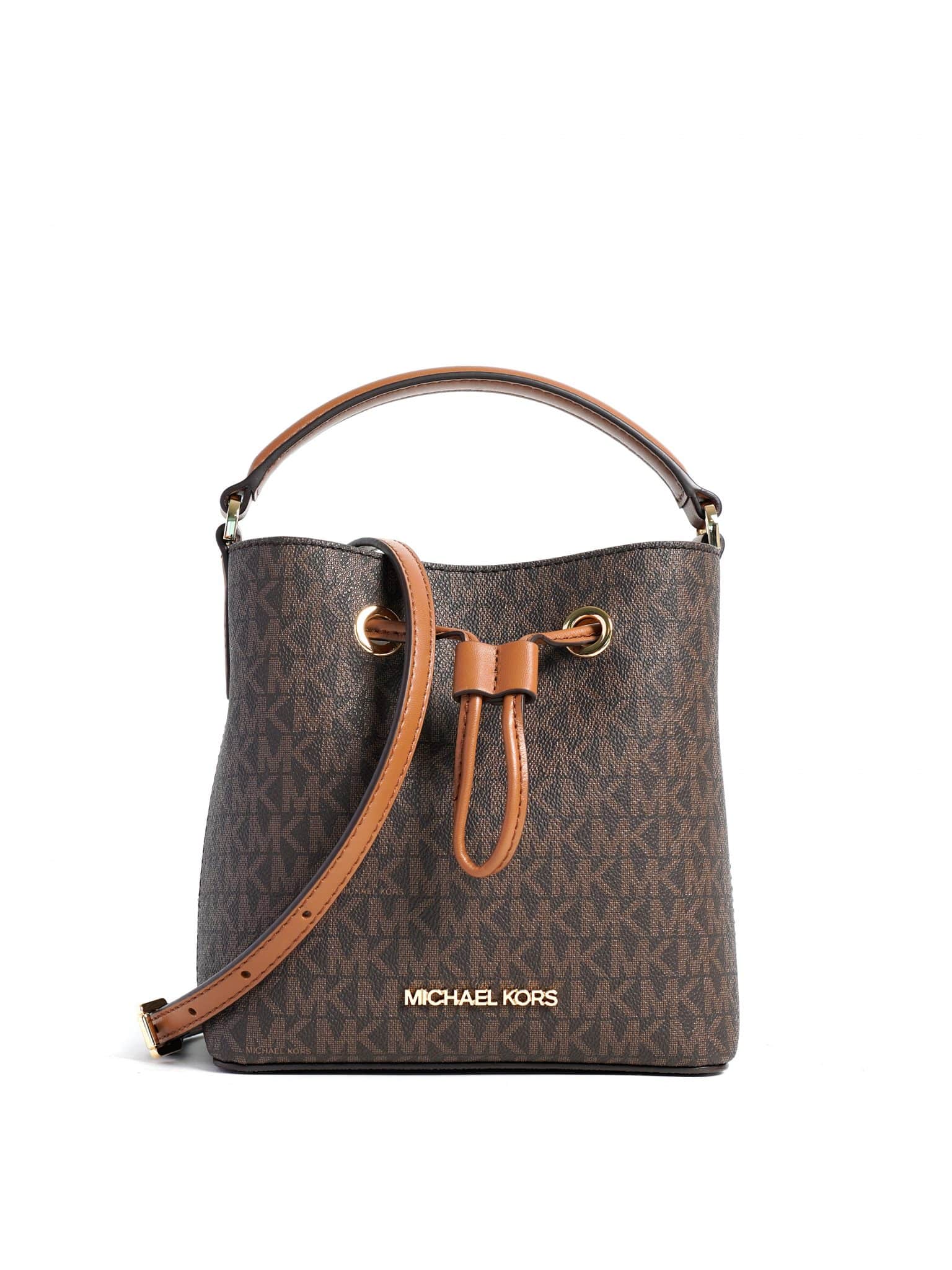 Michael Kors Suri Small Bucket Crossbody Signature Brown ETA 5th Nov ...