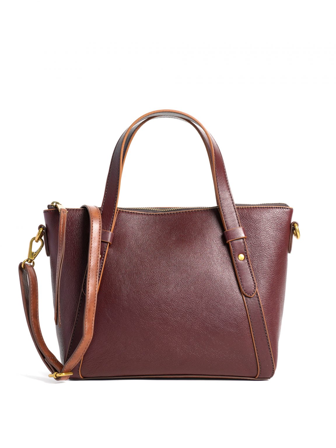 fossil allie satchel claret red