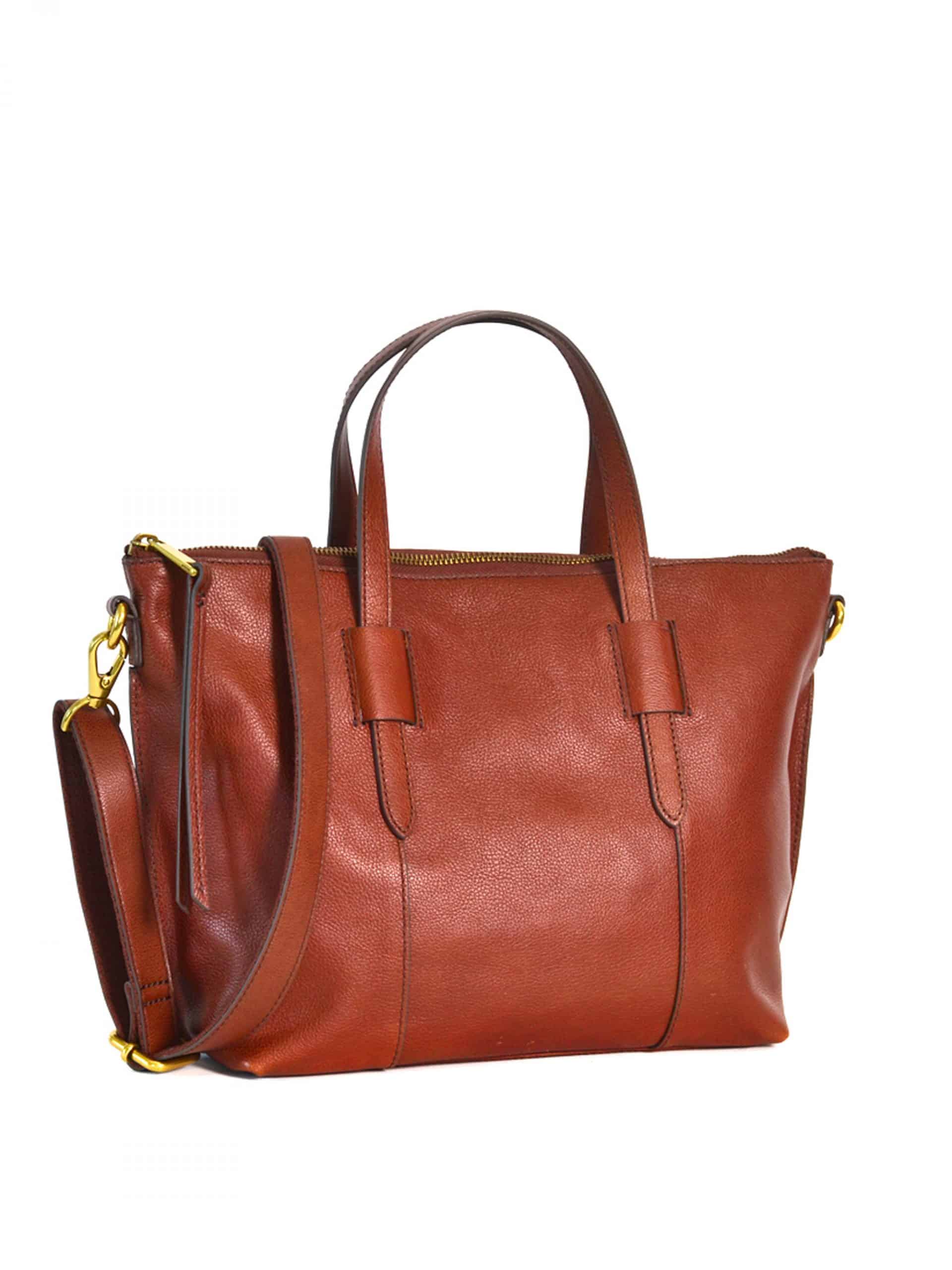 fossil women's skylar leather satchel