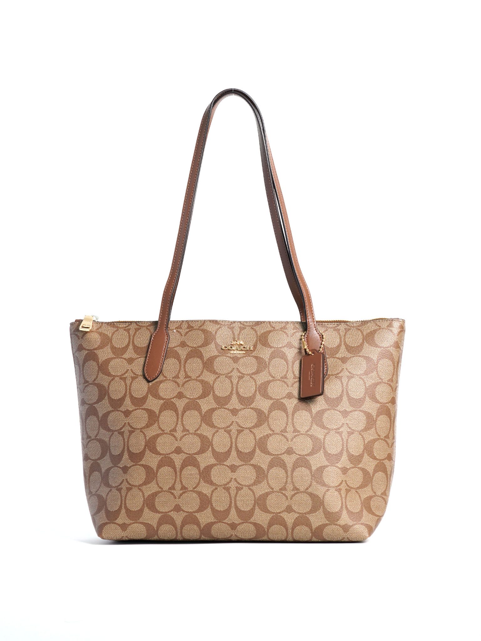 coach khaki tote bag