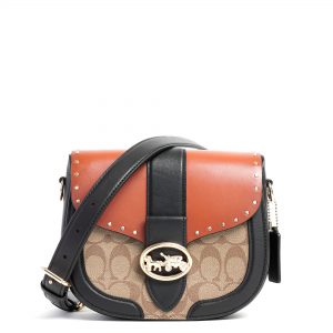 coach georgie shoulder bag with rivets