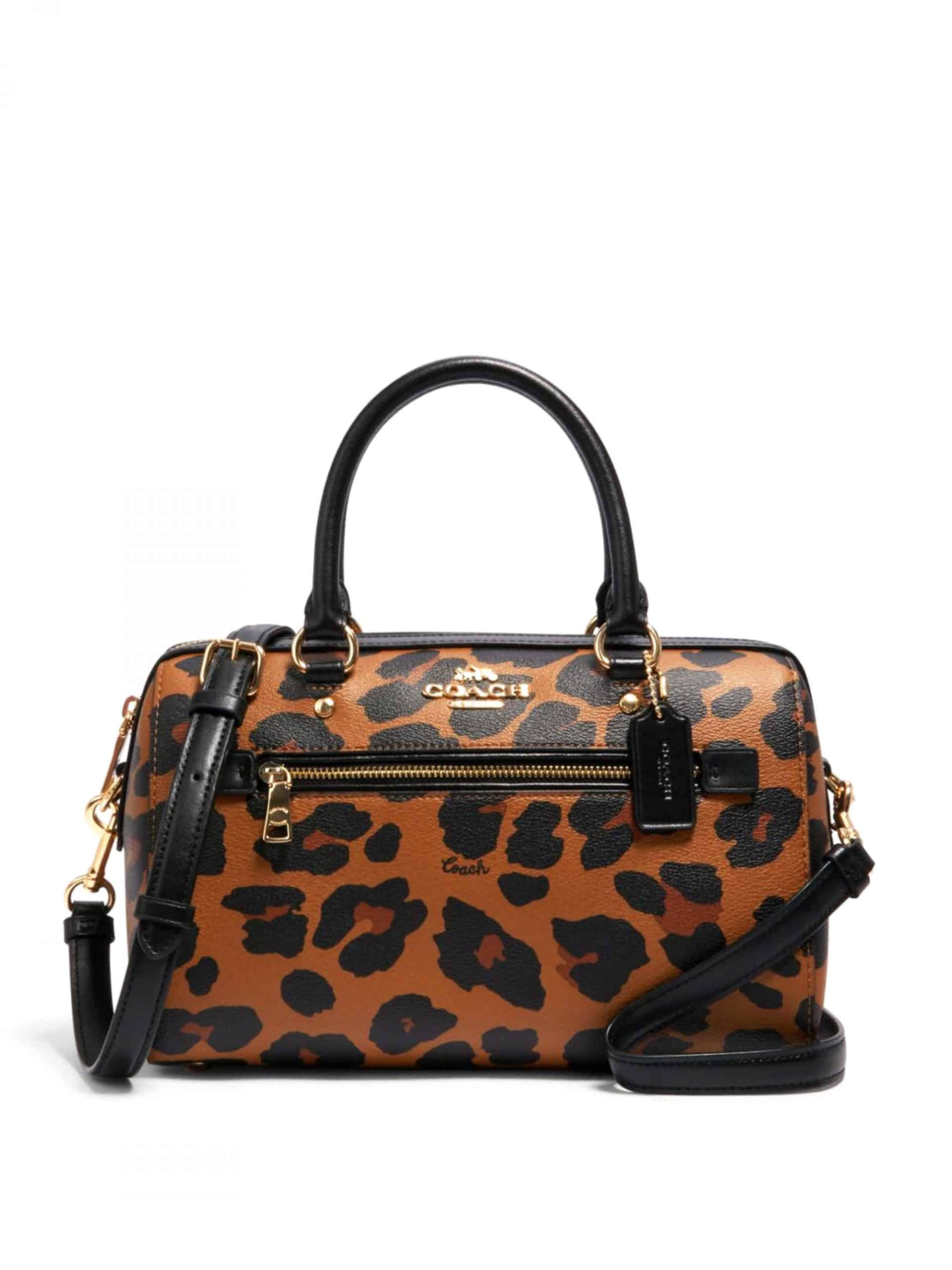 rowan satchel with leopard print