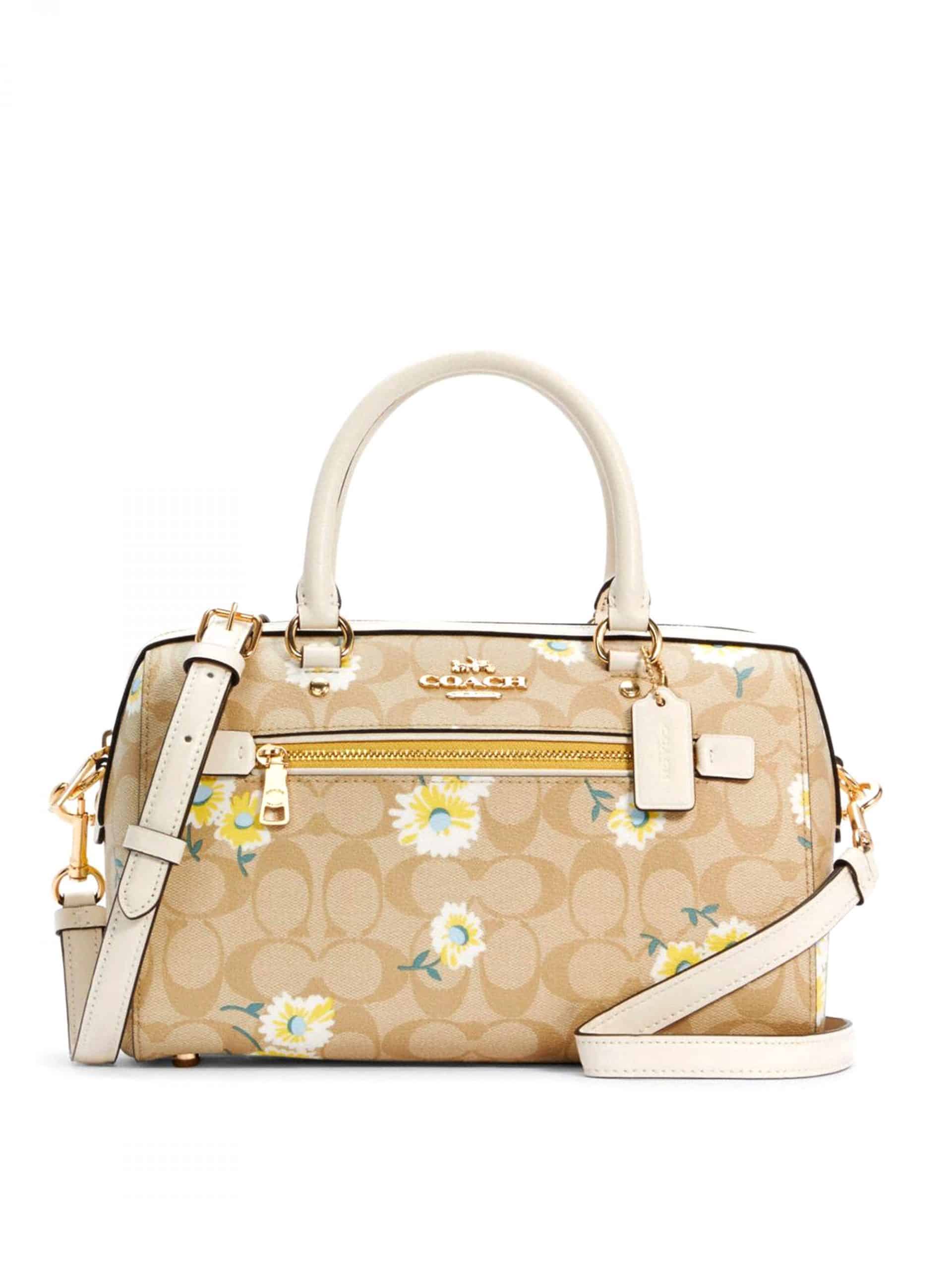 Newest Coach Rowan Satchel in Gold/Chalk