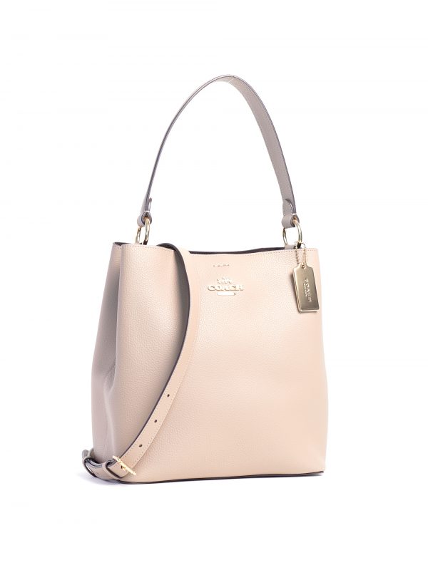 coach town bucket taupe