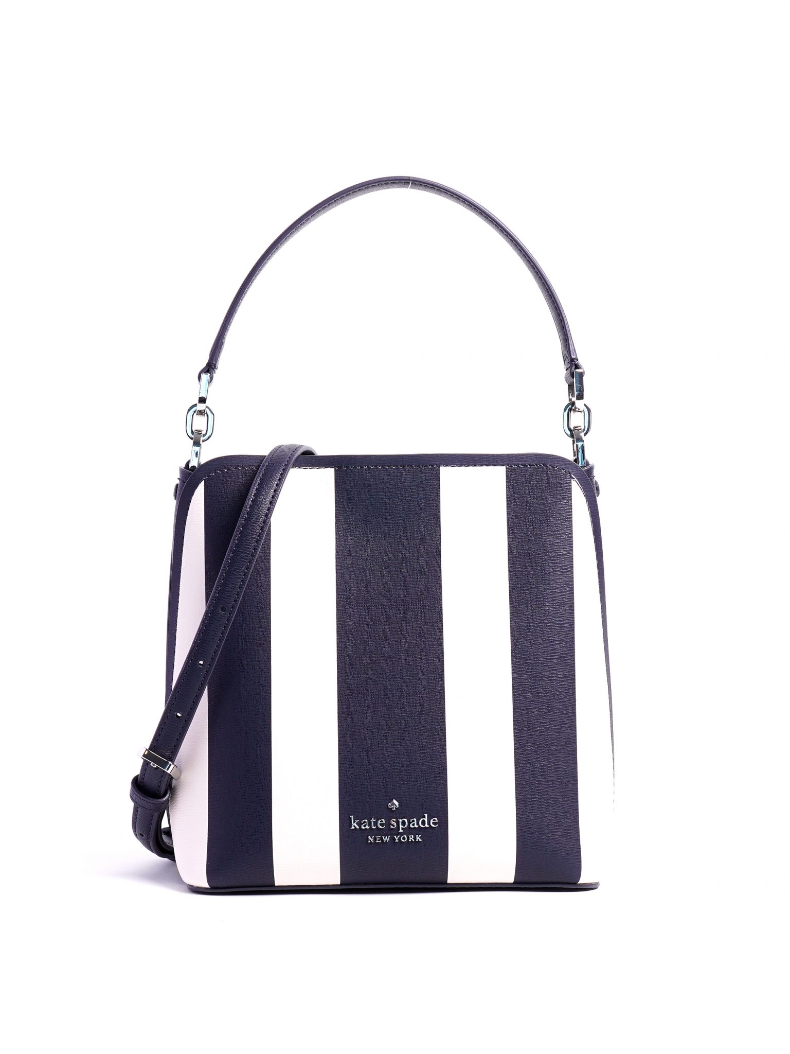 Kate Spade Darcy Bucket Bag Crossbody Pond Stripe Blazer Blue - Averand