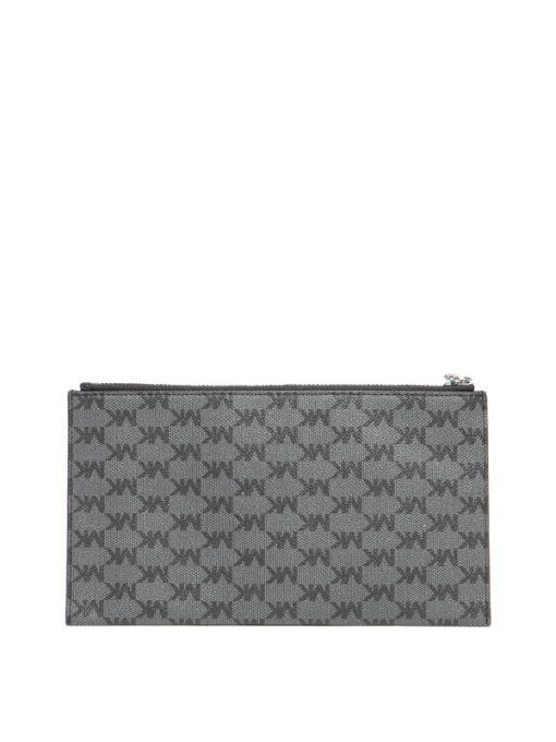 Michael kors large zip clutch hot sale wristlet black