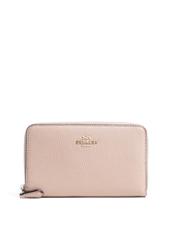 Coach Medium ID Zip Wallet Taupe - Averand