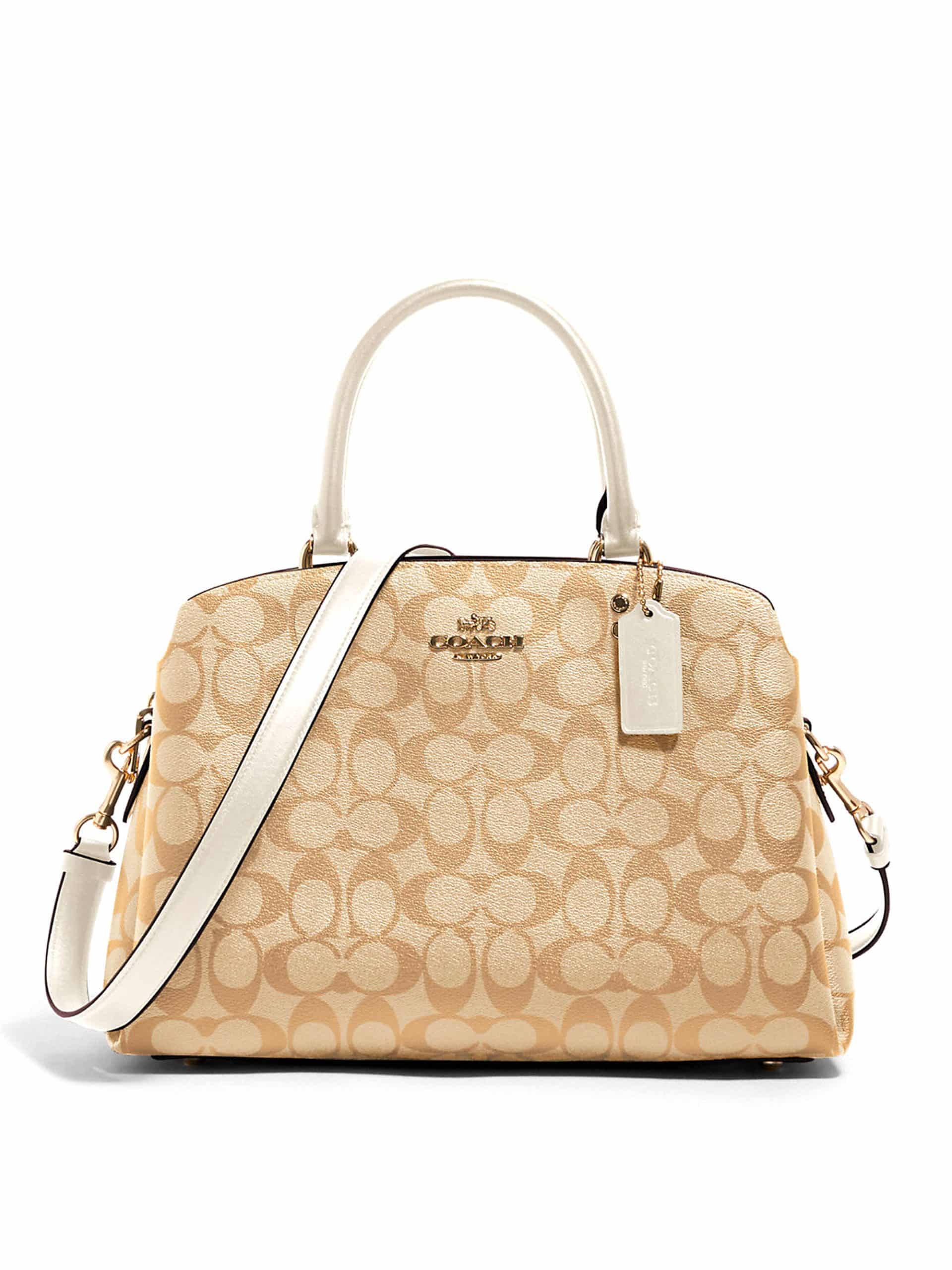 Coach Lillie Carryall Signature Light Khaki Chalk - Averand