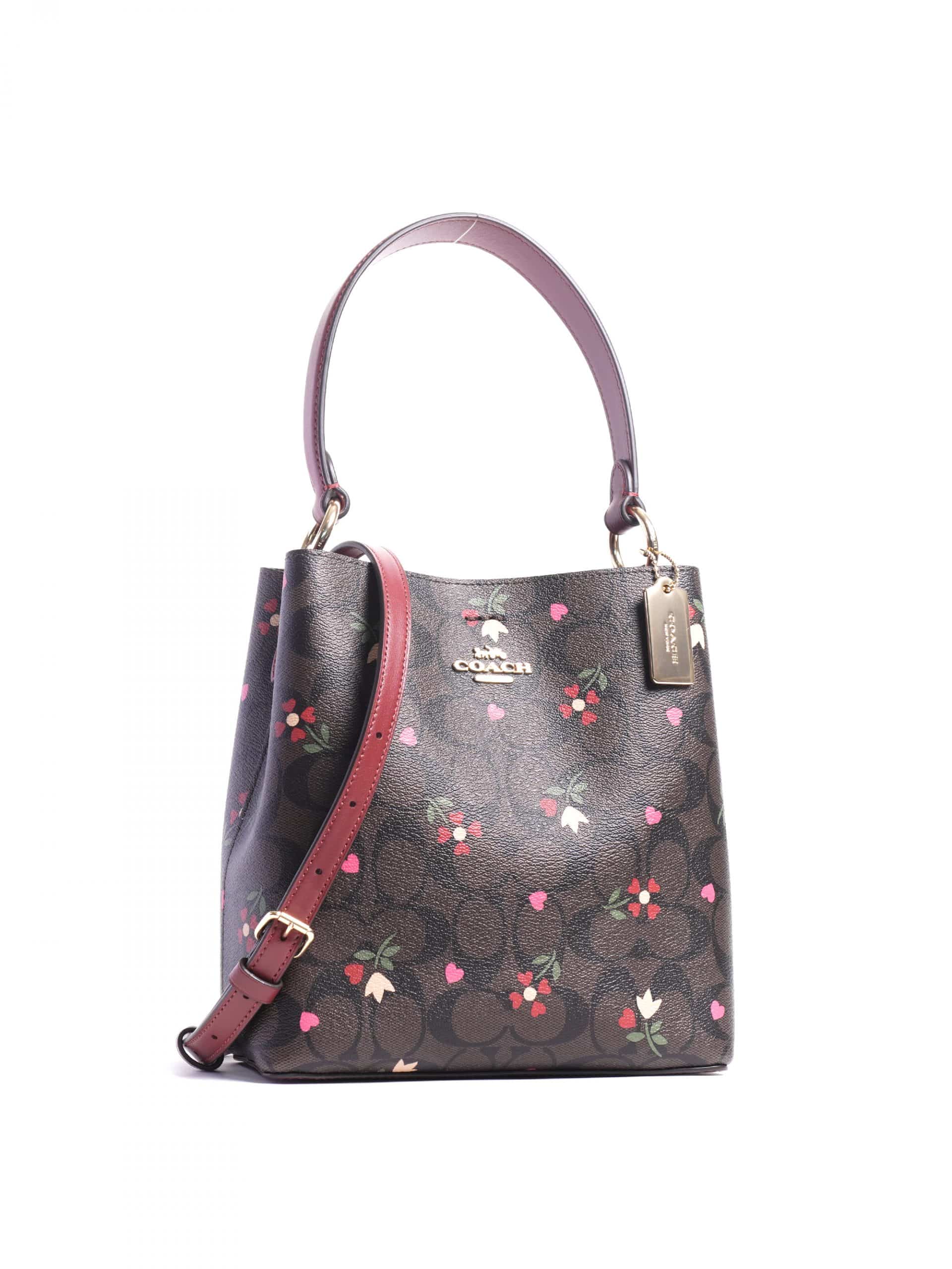 Coach Small Town Bucket Bag with Heart Petal Print