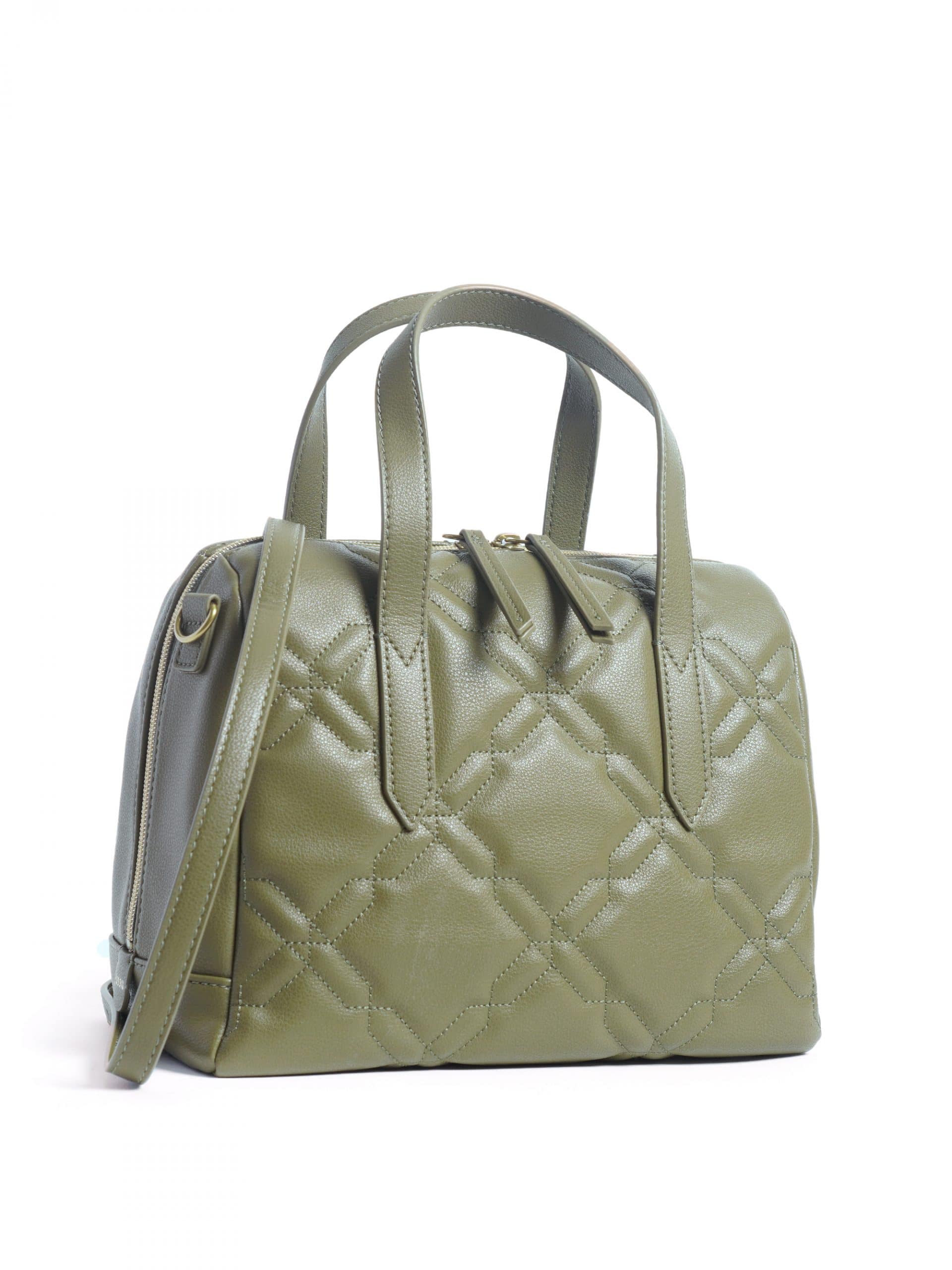 Fossil Sydney Satchel Quilted Green Moss Averand