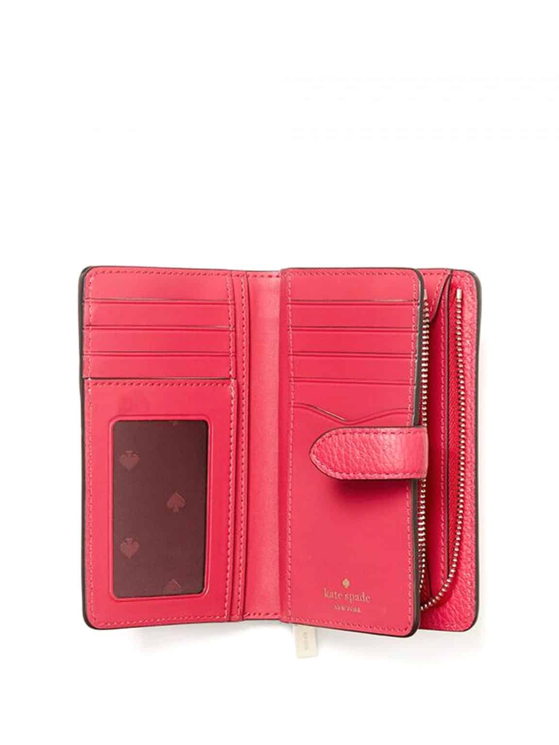 Kate Spade Leila Medium Compact Bifold Wallet Red Currant ETA 29th Mar ...
