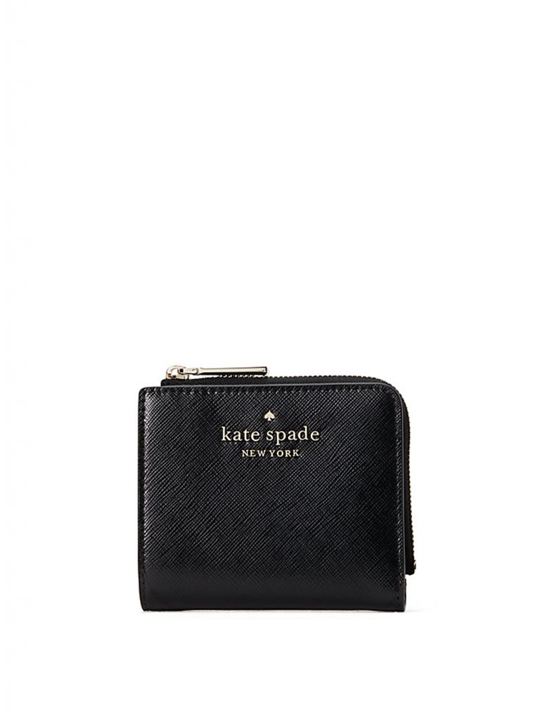 Kate Spade Staci Small L Zip Bifold Wallet Black - Averand