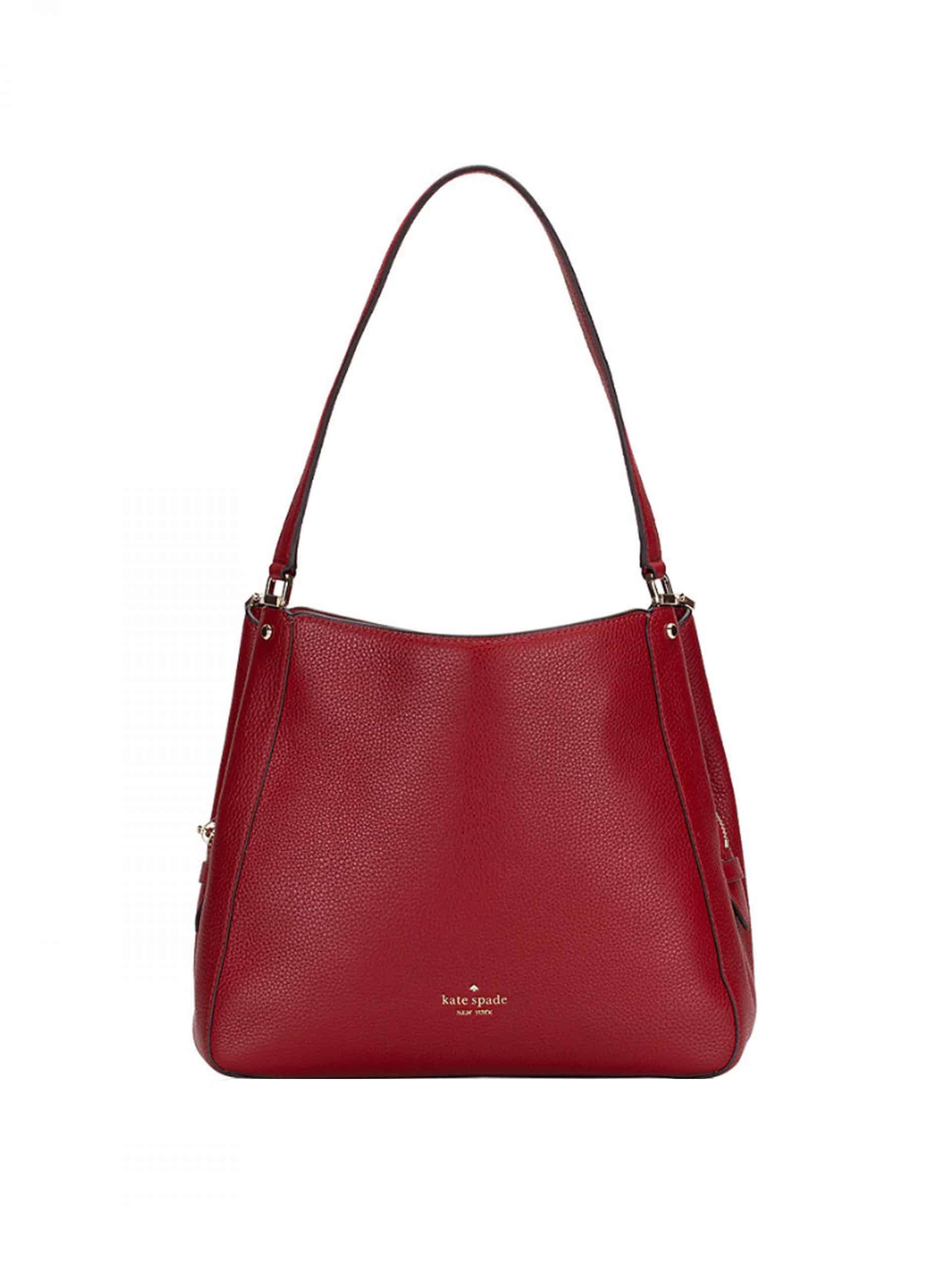 Kate Spade Leila Medium Triple Compartment Shoulder Bag Red Currant ...