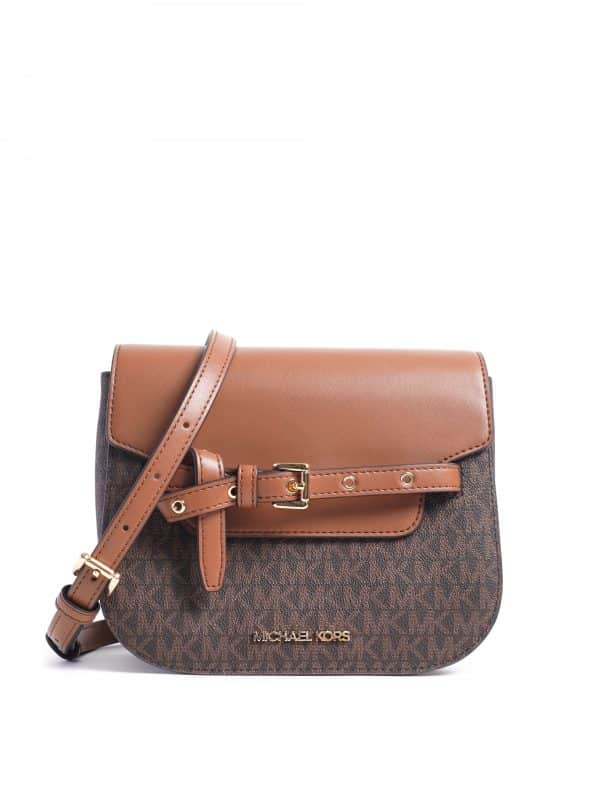 Michael Kors Emilia Small Crossbody Bag Signature Brown - Averand