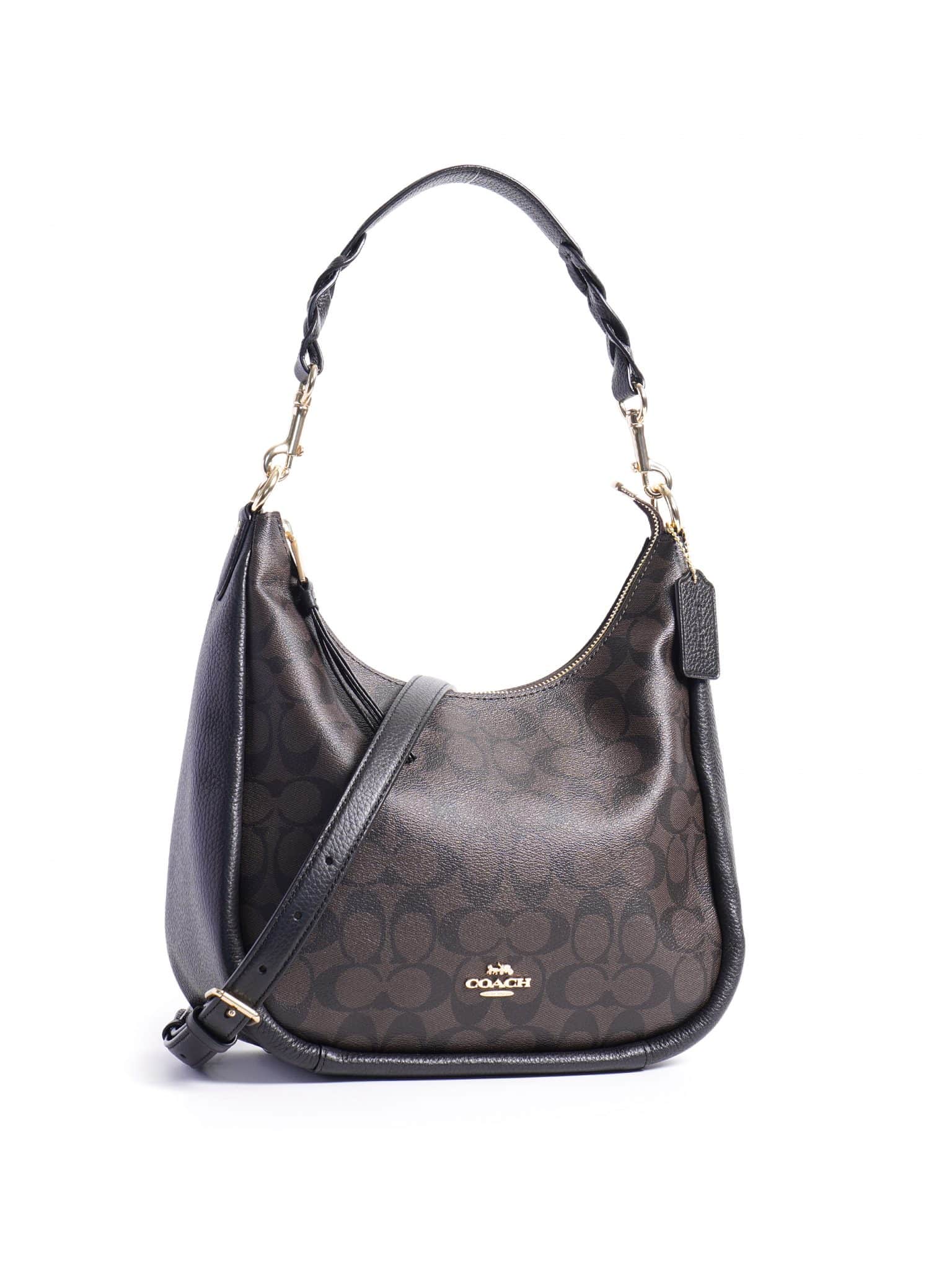 Coach Jules Hobo Signature Brown Black - Averand