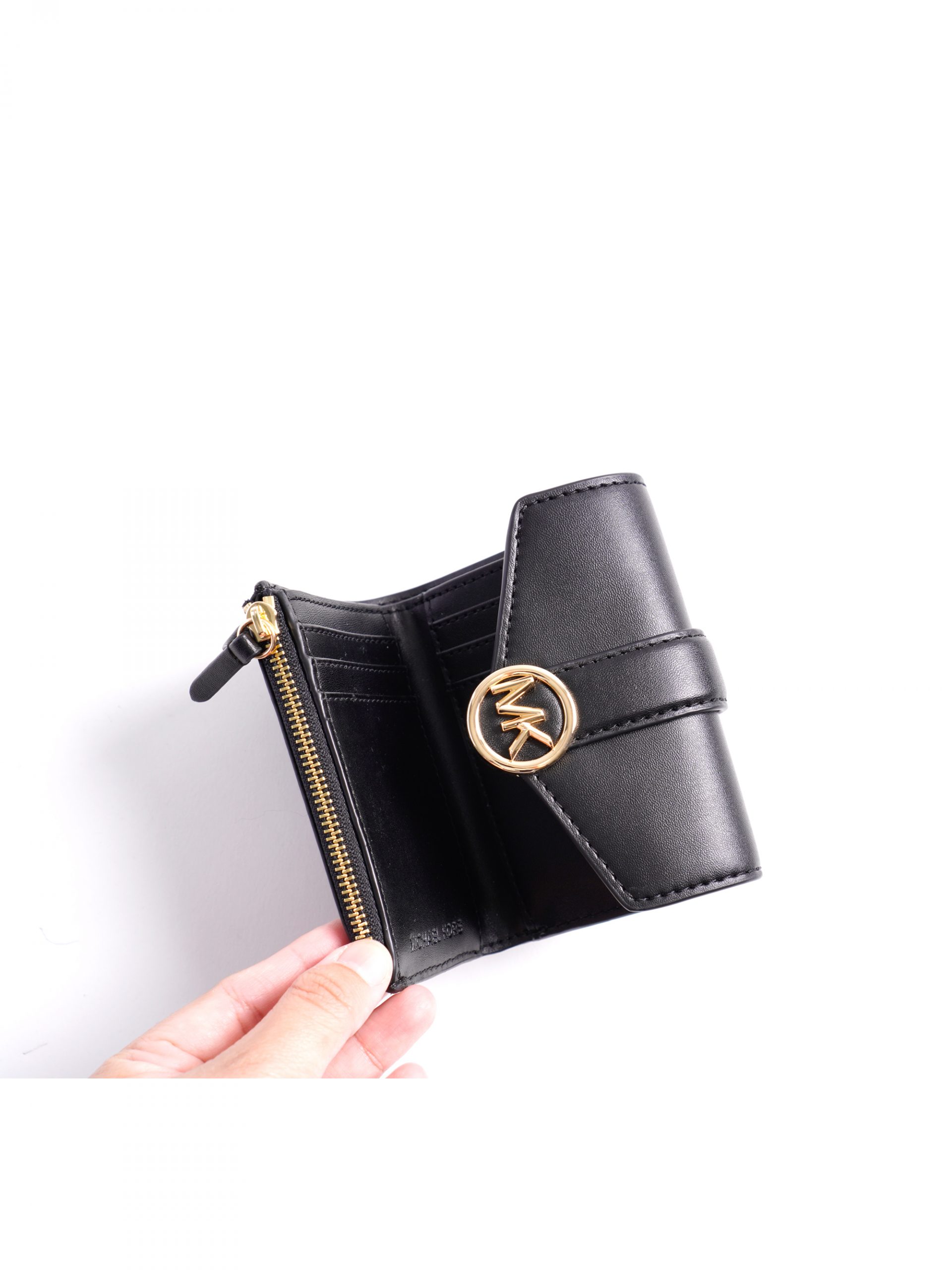 Michael Kors Carmen Medium Flap Wallet (leather In Neutral