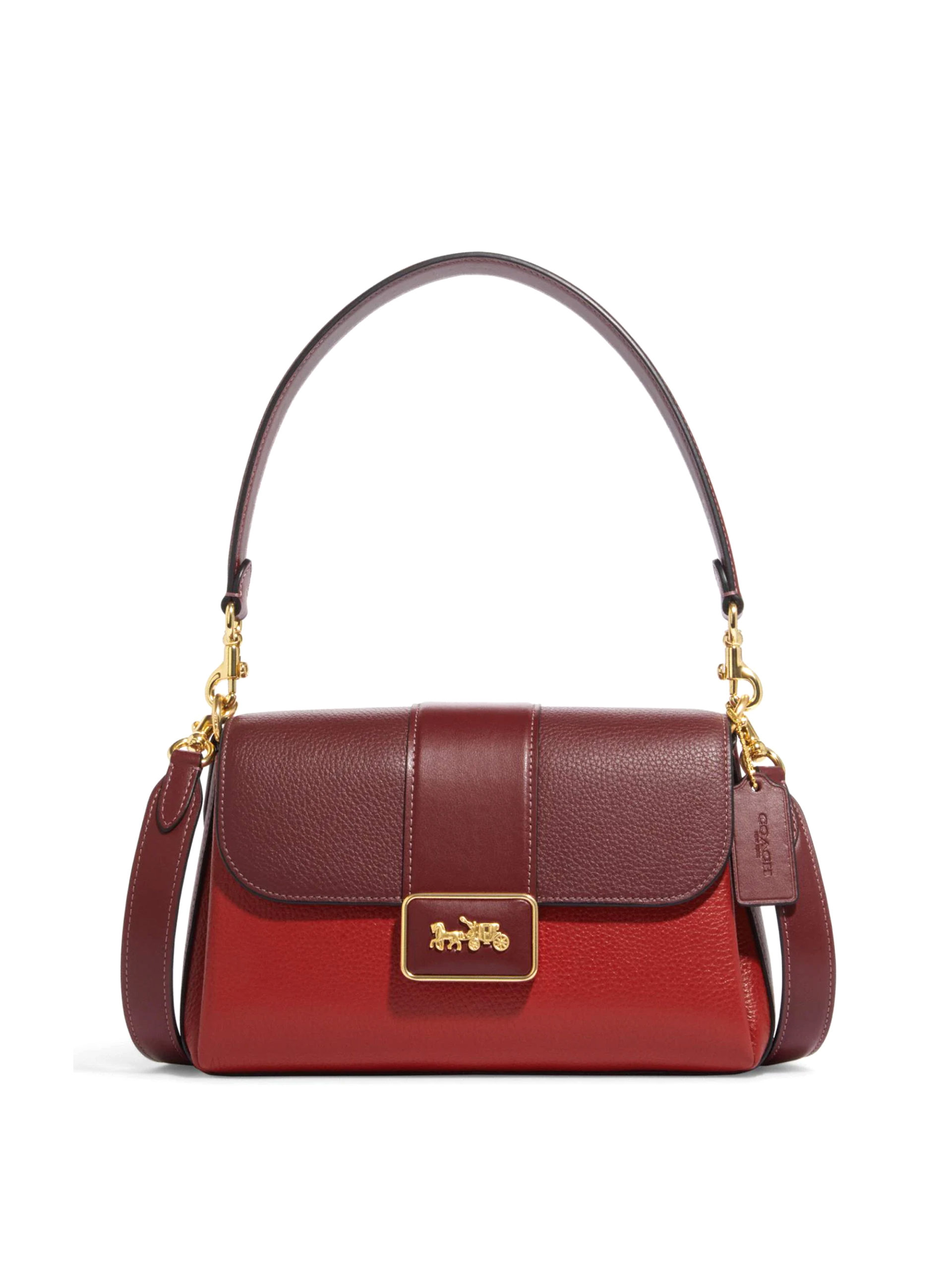 Coach Grace Shoulder Bag Colorblock Red Apple Multi Averand