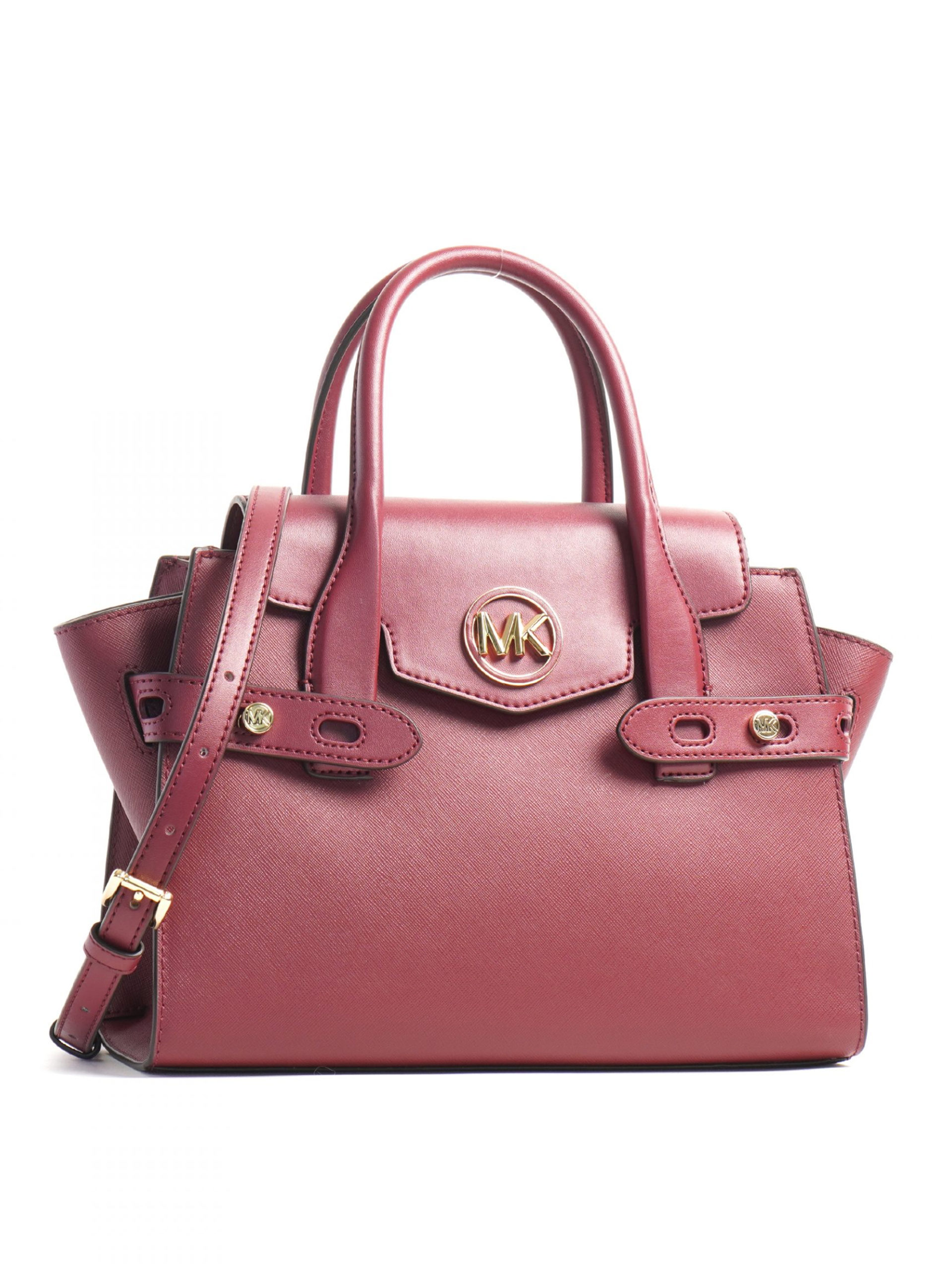 Carmen Medium Logo and Faux Leather Belted Satchel