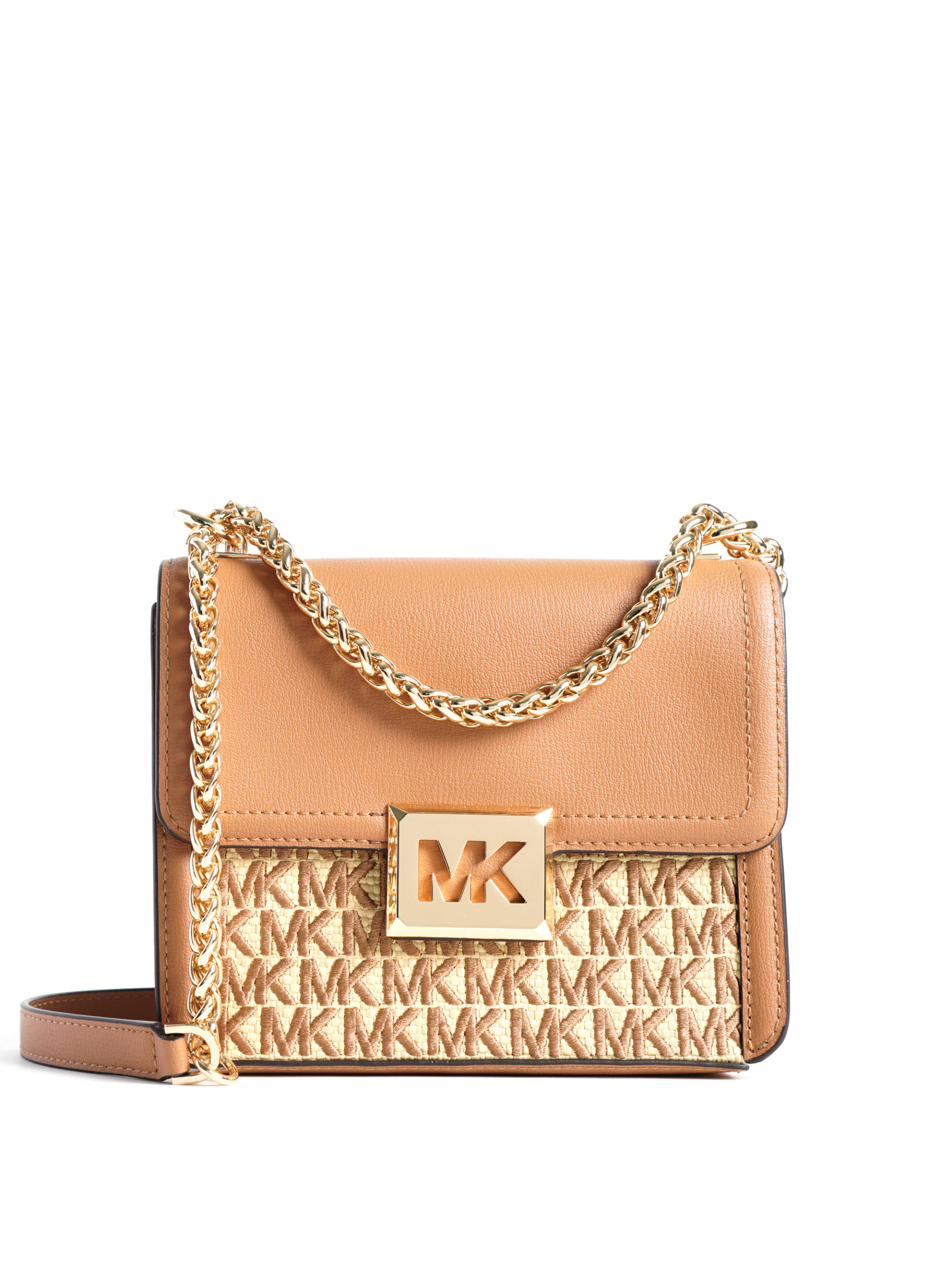 Michael Kors Sonia Small Square Shoulder Crossbody Cuoio - Averand