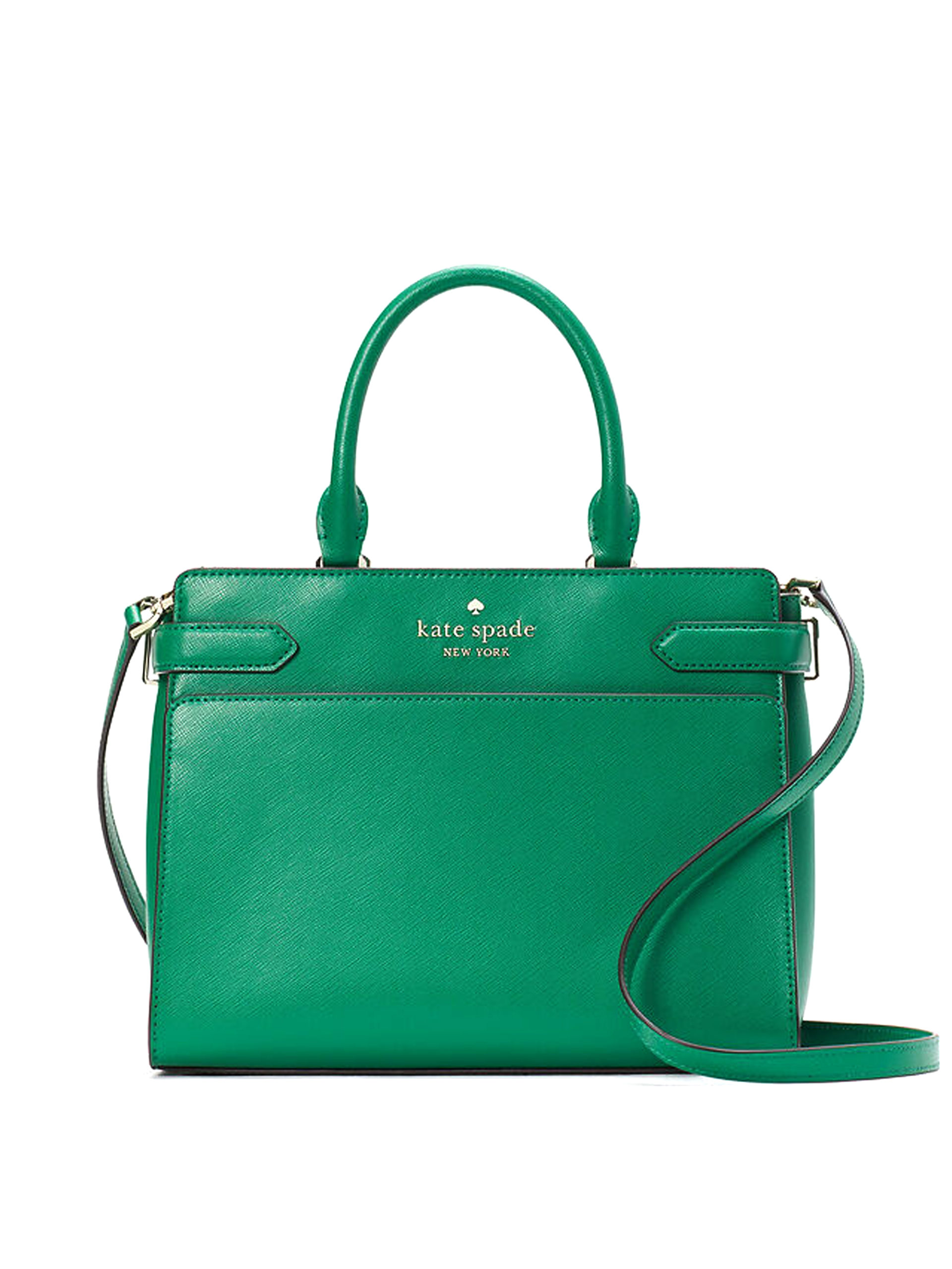 Kate Spade Staci Medium Top Zip Satchel Crossbody Green Multi