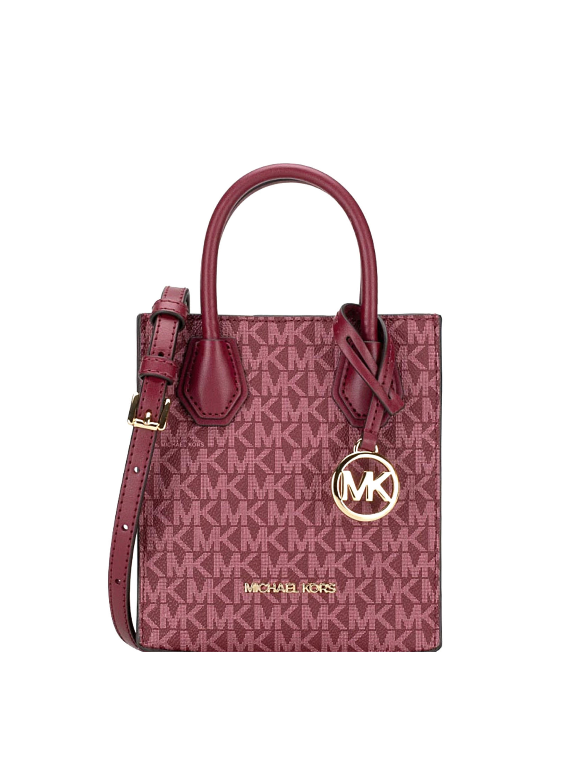  Michael Kors Mercer Large Convertible Tote Crossbody Mulberry  MK Signature : Clothing, Shoes & Jewelry