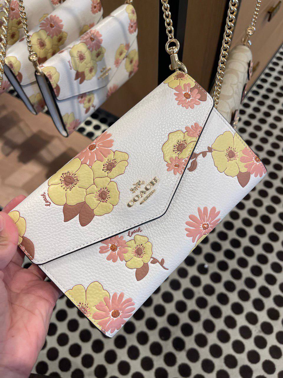 COACH®  Envelope Clutch Crossbody In Signature Canvas With Floral