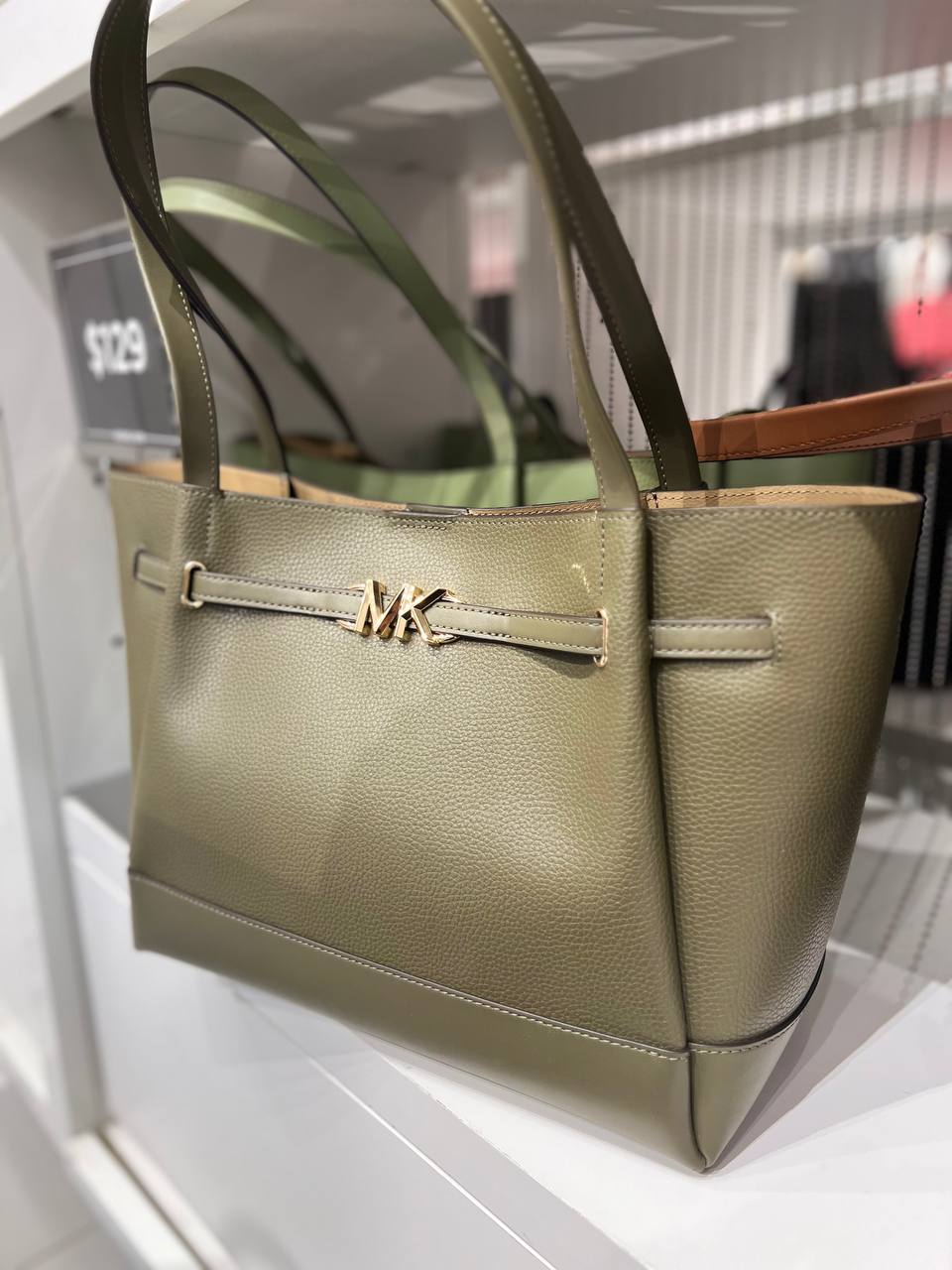 Michael Kors Reed Tote Olive - Averand