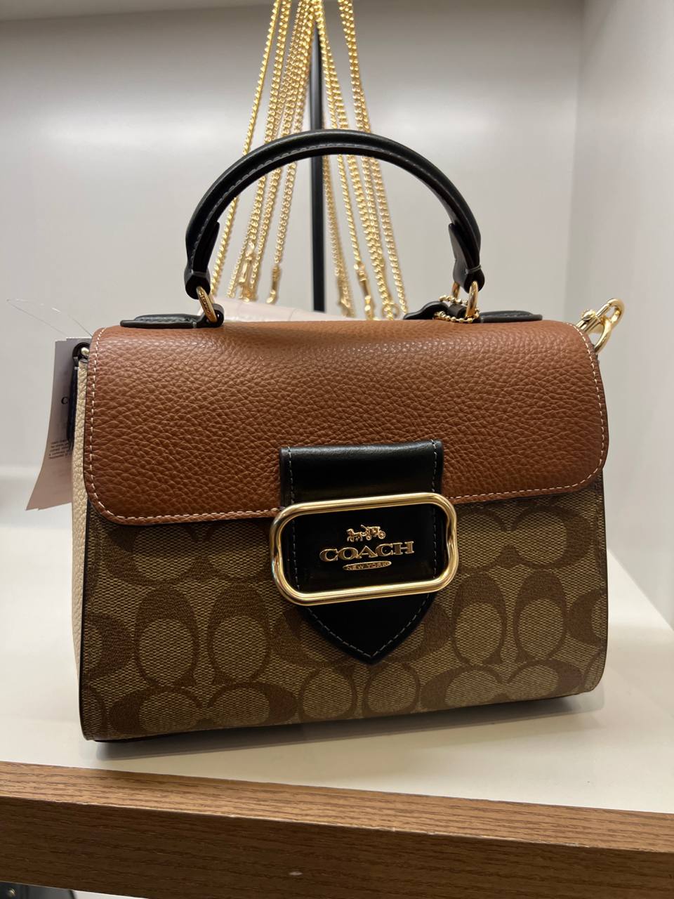 Coach Morgan Top Handle Khaki Multi - Averand